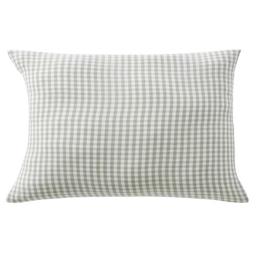 Taie D'oreiller 50x70 Cm Gaze De Coton Quadri Eucalyptus