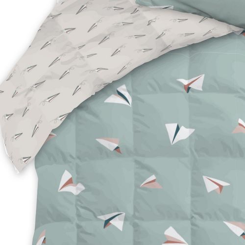 Couette Imprimée 200x200 Cm Coton Petits Papiers