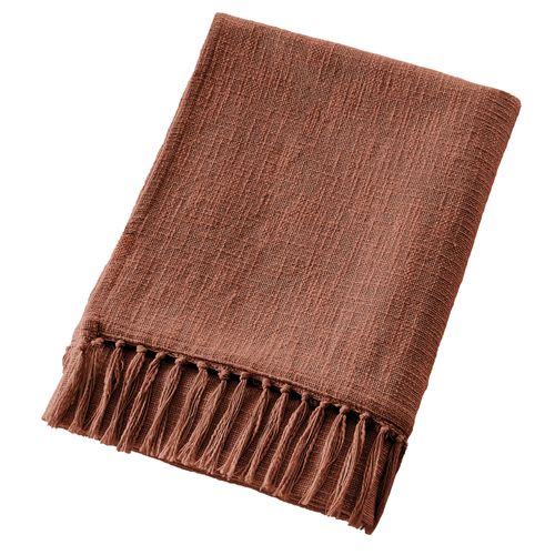 Plaid 130x160 Cm Coton Terracotta