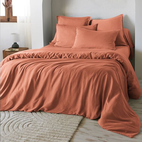Housse De Couette 220x240 Cm Lyocell Terracotta