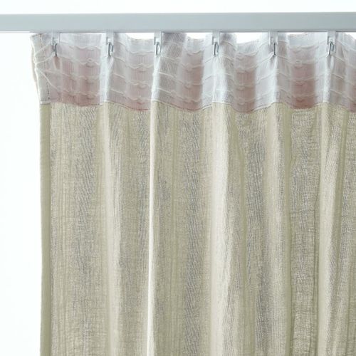 Rideau Galon Fronceur 140x240 Cm Gaze De Coton Vert D'eau