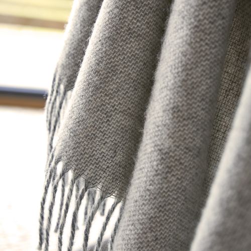 Plaid à Franges 140x200 Cm Laine Martin