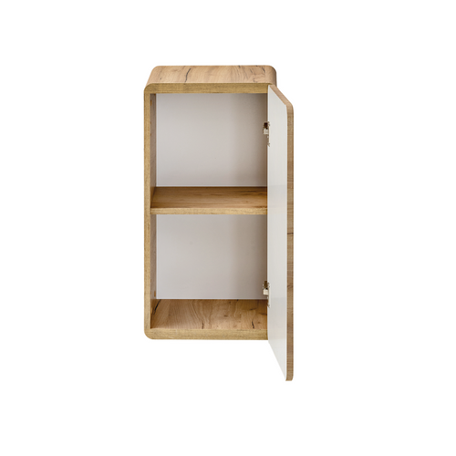 Caisson Meuble Bas De Salle De Bain - Chêne Artisanal Doré - L32-h65-p32 - Arriba