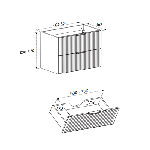 Ensemble Meubles 80 Cm - Lavabo - Wotania