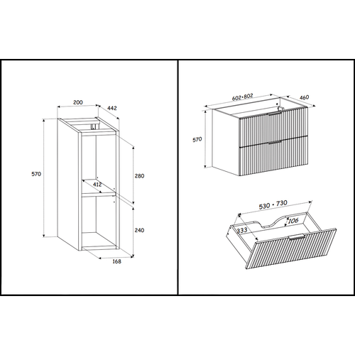 Ensemble Meubles 80 Cm - Vasque à Poser - Wotania