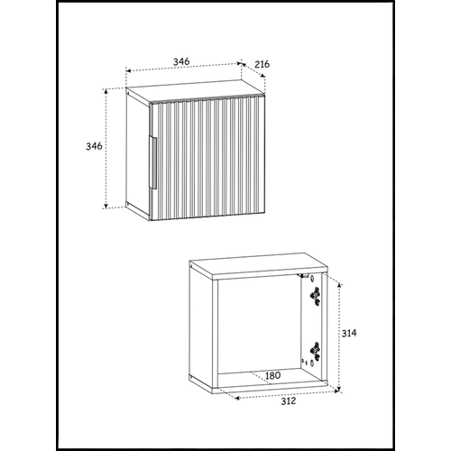 Ensemble Meubles 100 Cm - Vasque à Poser - Cubes Colonne - Miroir LED - Wotania