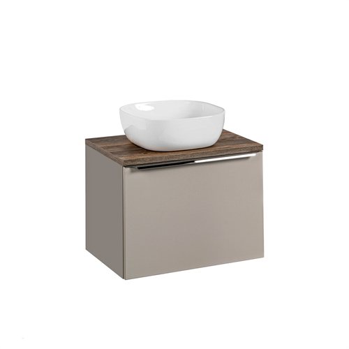 Meuble Sous Vasque - 80 Cm - Avec Vasque à Poser - Bold Taupe