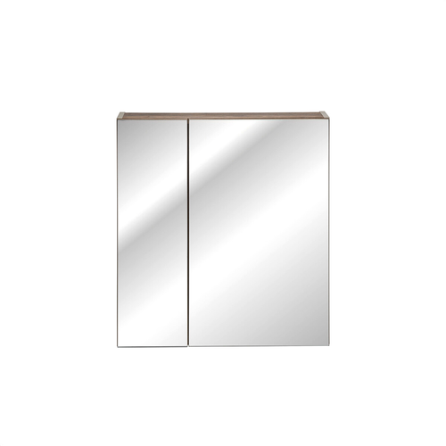 Armoire Murale De Salle De Bain - 60 Cm - Avec Miroir - 2 Portes - Bold Taupe