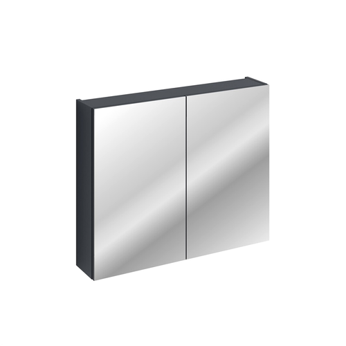 Meubles De Salle De Bain - 180 Cm -  2 Vasques - Colonne - 2 Miroirs LED - Bold Black