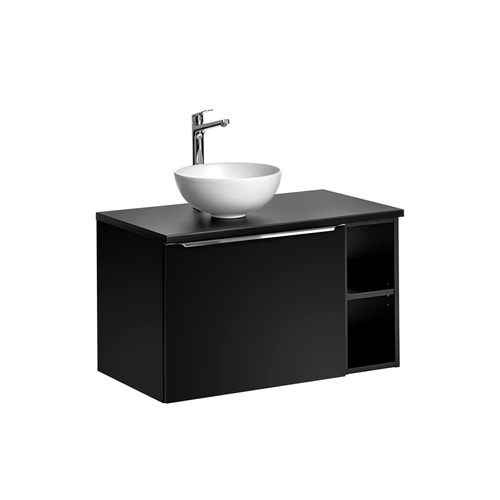 Meubles Sous Vasque - 80 Cm - Avec Vasque à Poser Et Plan - Bold Black