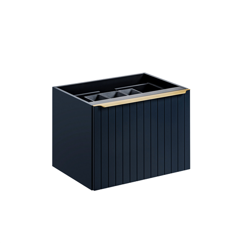 Meuble Sous Vasque - 80 Cm - Avec Vasque à Poser Et Plan - Bold Black