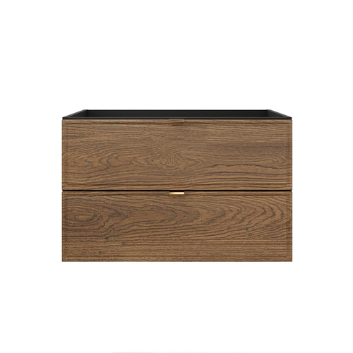 Meuble Sous Vasque - 60 Cm - 2 Tiroirs - Bold Black