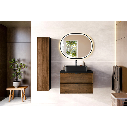 Meuble Sous Vasque - 60 Cm - 2 Tiroirs - Bold Black