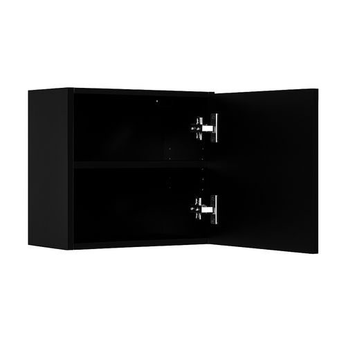 Caisson Meuble Haut De Salle De Bain - 30x30 Cm - Noir Mat - Volta