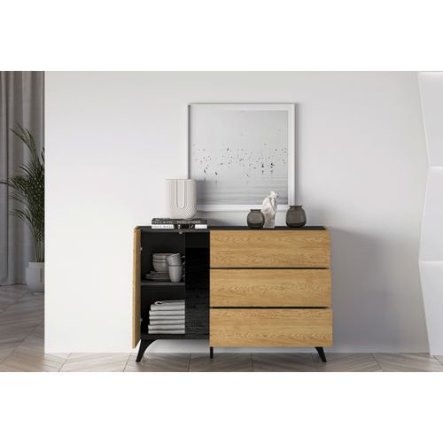 Buffet 3 Tiroirs Et 1 Porte - H.82 X L.170 X P.40 Cm - Toscane - Bois