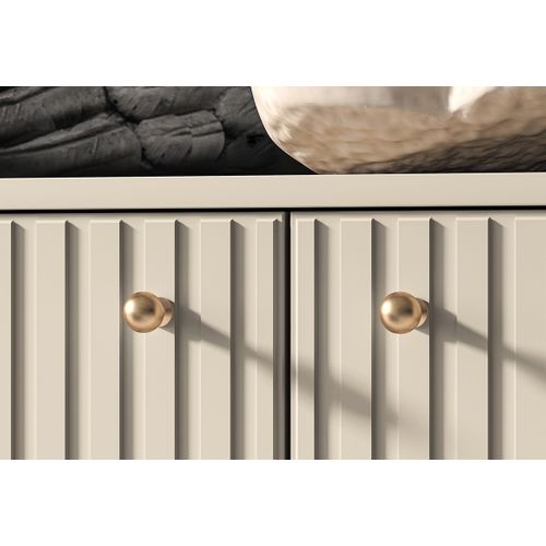 Buffet 2 Portes Et 3 Tiroirs - H.85 X L.40 X L.160 Cm - Sofy - Beige