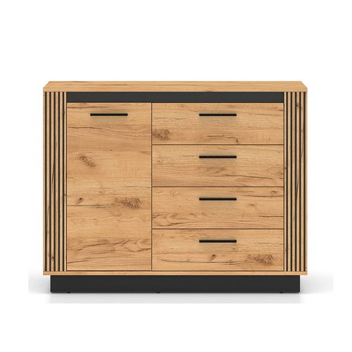 Buffet 4 Tiroirs Et 1 Porte - H.90 X L.40 X L.115 Cm - Ury - Bois