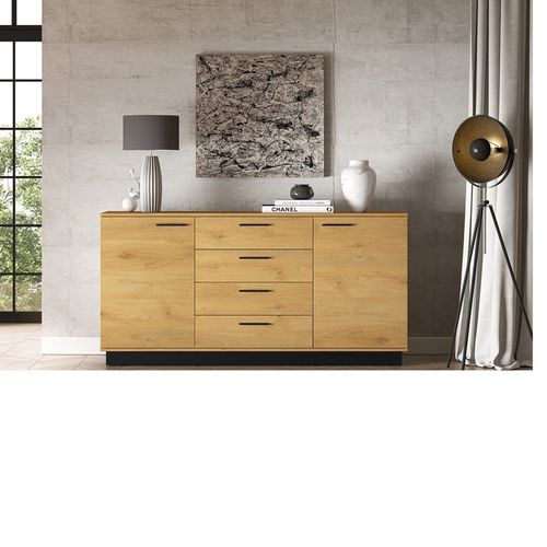 Buffet Avec 4 Tiroirs Et 2 Portes - H.86 X L.40 X L.170 Cm - Modest - Bois