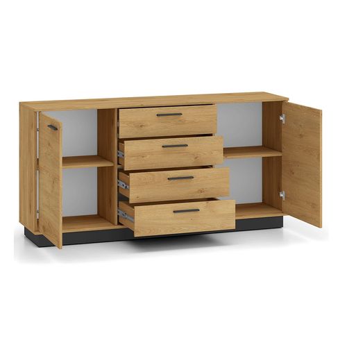 Buffet Avec 4 Tiroirs Et 2 Portes - H.86 X L.40 X L.170 Cm - Modest - Bois