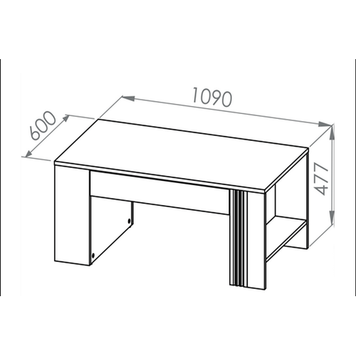 Table Basse - H.48 X L.60 X L.109 Cm - Adagy
