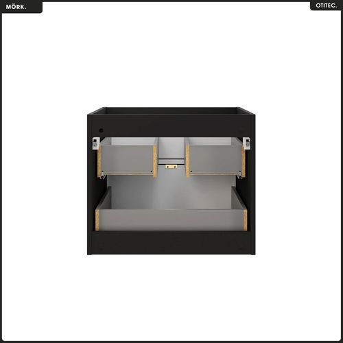 Ensemble De Meubles Sous Vasque - 60 Cm - Avec Plan - Vasque - Mörk