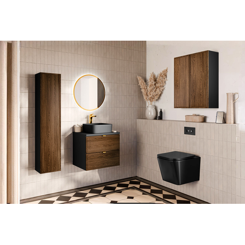 Ensemble De Meubles Sous Vasque - 60 Cm - Avec Plan - Mörk