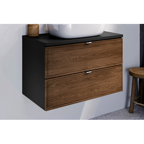 Ensemble De Meubles Sous Vasque - 80 Cm - Avec Plan - Mörk