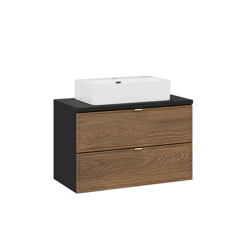 Ensemble De Meubles Sous Vasque - 80 Cm - Avec Plan - Vasque - Mörk