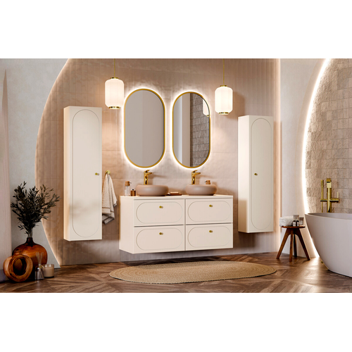 Ensemble De Meubles Sous Vasque - 120 Cm - Avec Plan - Sand