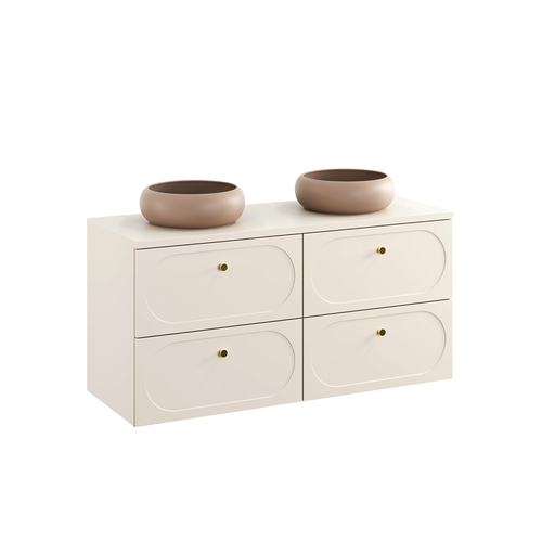 Ensemble De Meubles Sous Vasque - 120 Cm - Avec Plan - 2 Vasques - Sand