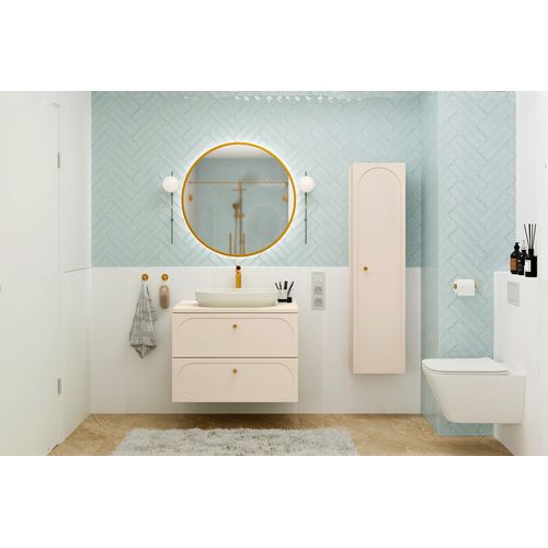 Ensemble De Meubles Sous Vasque - 80 Cm - Avec Plan - Vasque - Sand