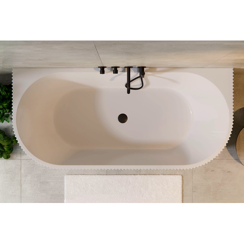 Baignoire Semi Îlot - 170 X 75 Cm - Avec Siphon Chrome - Pieds - Inclus - Leya