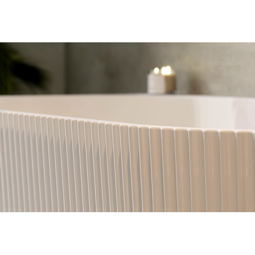 Baignoire Semi Îlot - 150 X 75 Cm - Avec Siphon Chrome - Pieds - Inclus - Leya