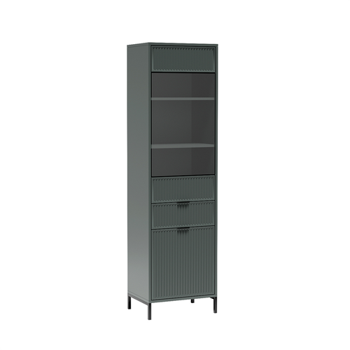 Vitrine - L.54 X H.196 X P.40 Cm - Stone Green - Denia