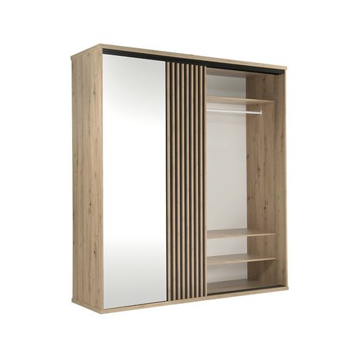 Grande Armoire Avec Miroir - L.199 X H.216 X P.60 Cm - Kavi