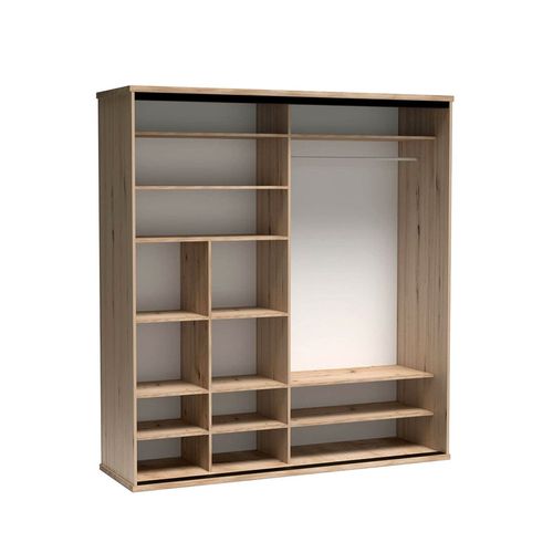 Grande Armoire Avec Miroir - L.199 X H.216 X P.60 Cm - Kavi