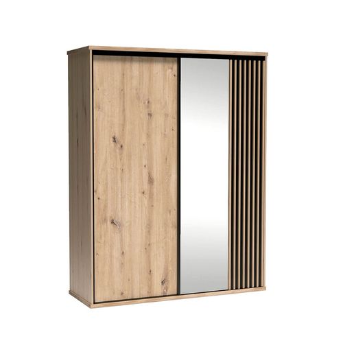 Grande Armoire Avec Miroir - L.179 X H.216 X P.60 Cm - Kavi