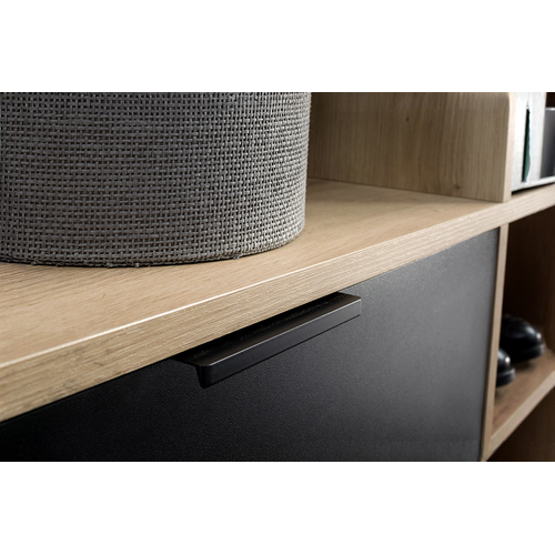 Meuble D’entrée Complet - Avec Penderie, Étagères Chaussures Et Miroir - Mino - Chêne Noir