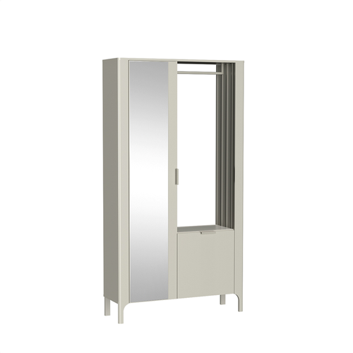 Armoire Dressing - L.105 X H.197 X P.33 Cm - Amari - Cachemire