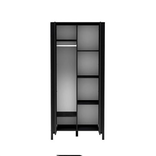 Armoire - L.90 X H.197 X P.55 Cm - Amari - Noir