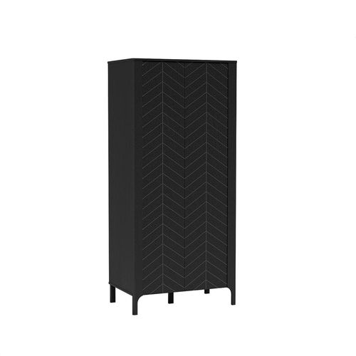 Armoire - L.90 X H.197 X P.55 Cm - Amari - Noir