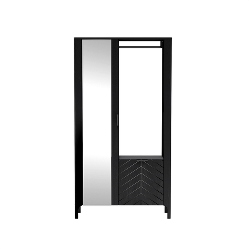 Armoire Dressing - L.105 X H.197 X P.33 Cm - Amari - Noir