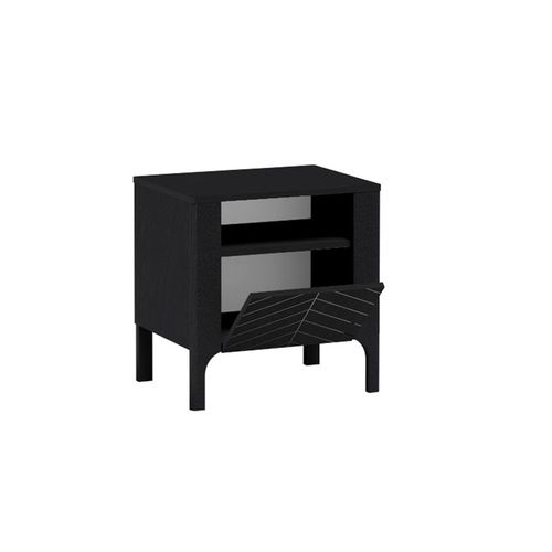 Table De Chevet - L.54 X H.57 X P.41 Cm - Amari - Noir