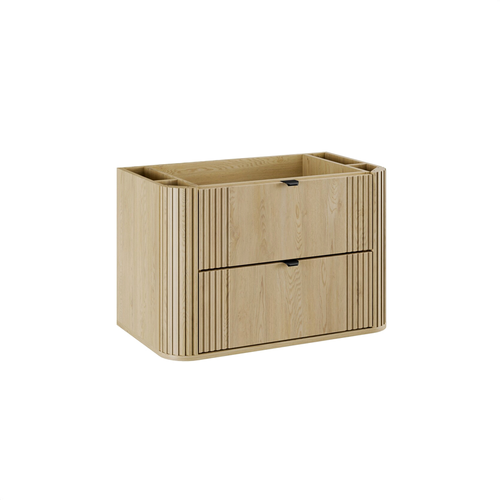 Ensemble De Meubles Sous Vasque - 80 Cm - Avec Vasque - Olive - Chêne