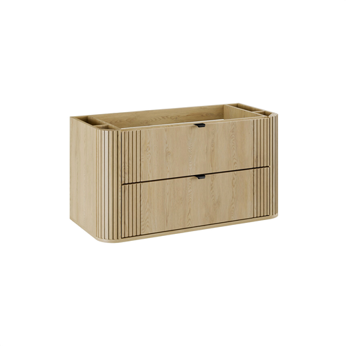 Ensemble De Meubles Sous Vasque - 100 Cm - Avec Vasque - Olive - Chêne