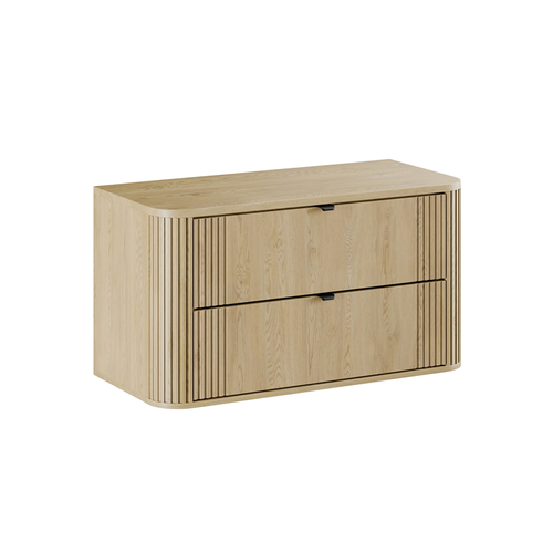 Ensemble De Meubles Sous Vasque - 100 Cm - Avec Plan - Olive - Chêne