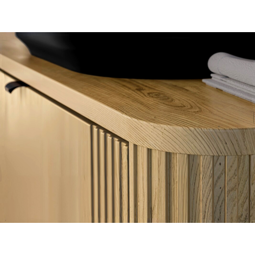 Meuble Sous Vasque - H.52 X L.120 X P.45 - Olive - Chêne