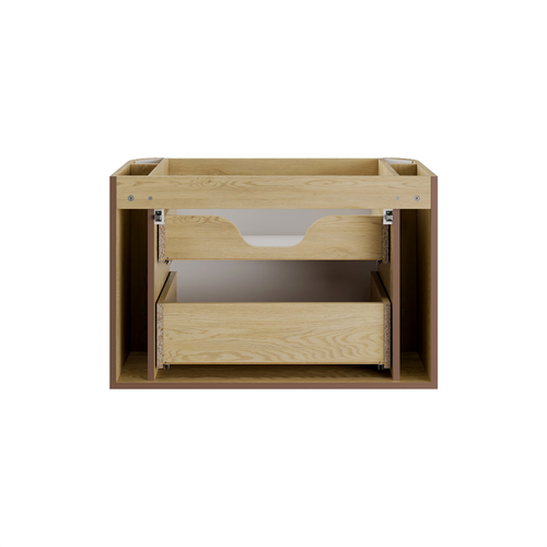 Meuble Sous Vasque - H.52 X L.80 X P.45 - Olive - Chêne