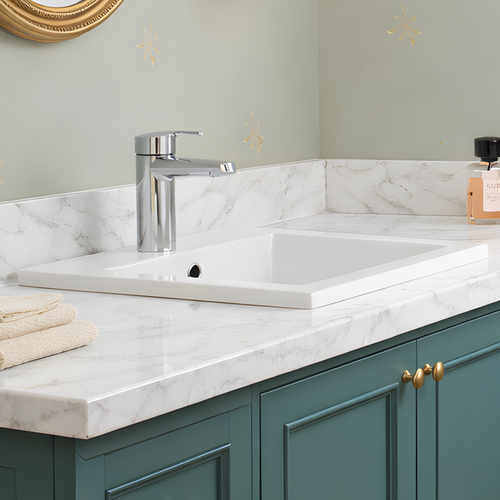 Vasque à Encastrer Rectangulaire - 41,5 X 41,5 Cm - Blanc Brillant - Velia