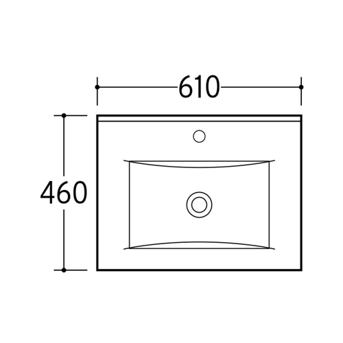 Vasque à Encastrer Rectangulaire - 60 X 46 Cm - Blanc Brillant - Skay